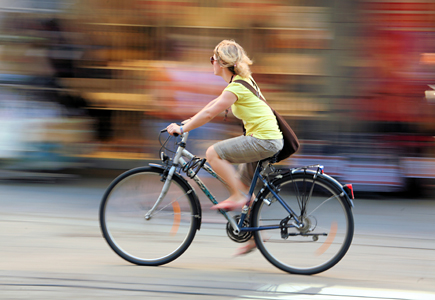 City bike woman